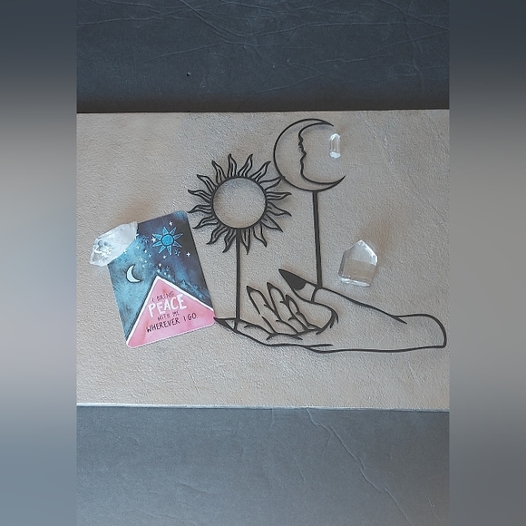 Mystical Celestial Balance Moon Sun Witchy Wall Art Hanging Home Decor/Accent - Picture 5 of 9